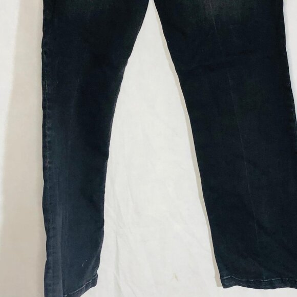 H and m  flare cropped jeans solid black pockets button zipper size 10 READ - Picture 7 of 13